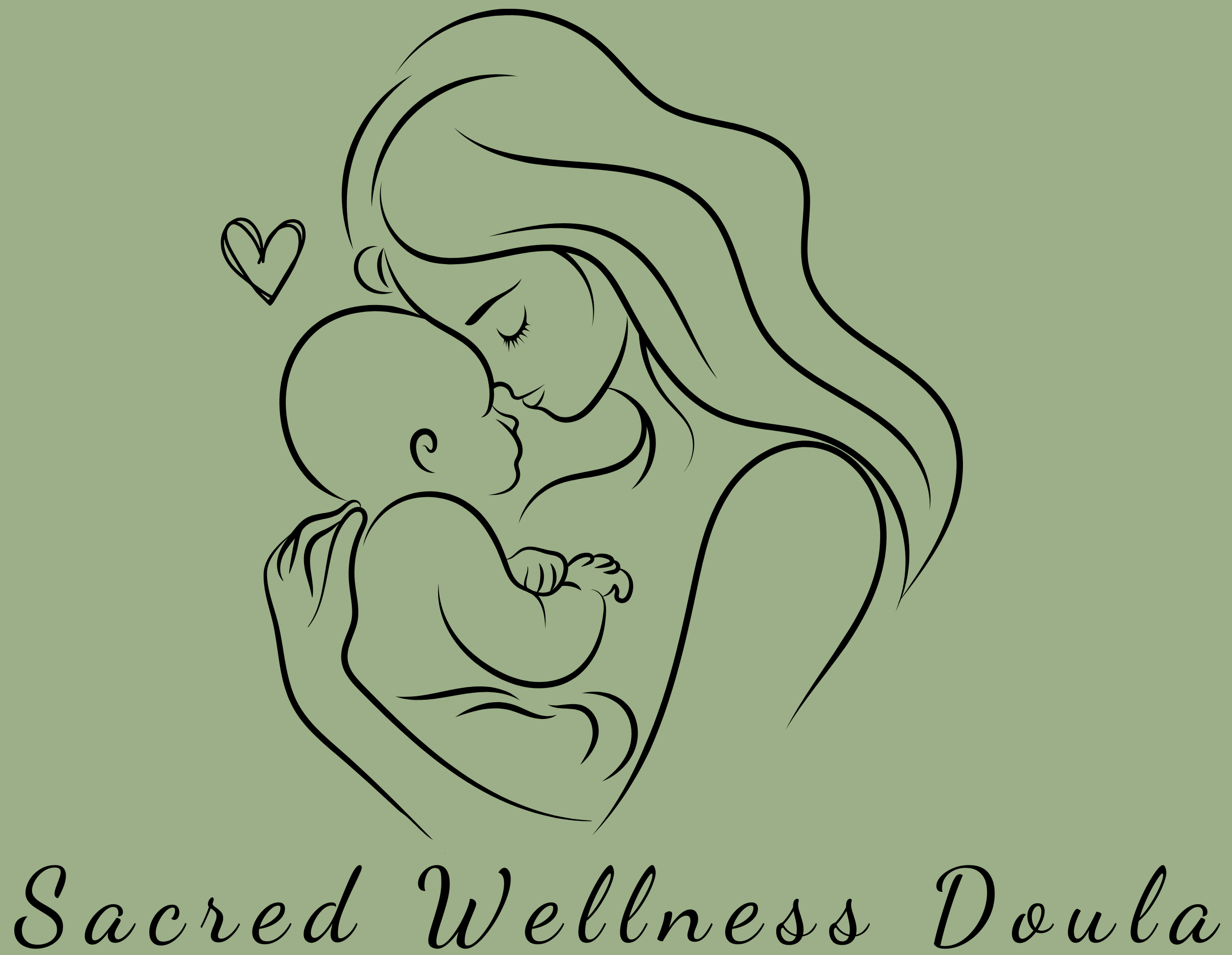 Sacred-Wellness-Doula-Nurturing-Your-Journey-Through-Motherhood-Outline-of-Mother-Holding-Baby